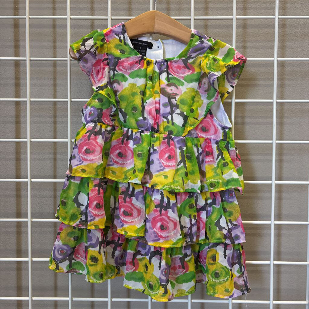 Calvin Klein Floral Ruffle SS Blouse - 5