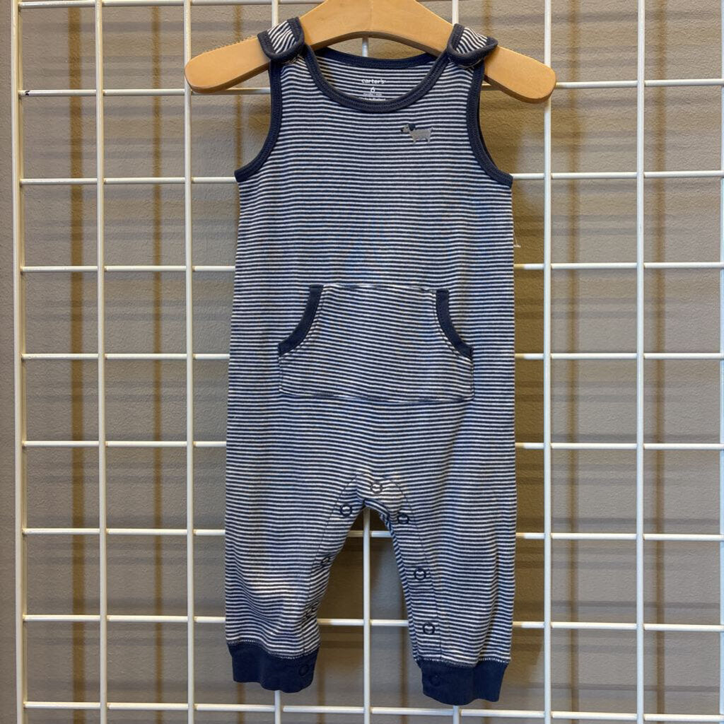 Carter's Stripe Dog Tank Romper 6m