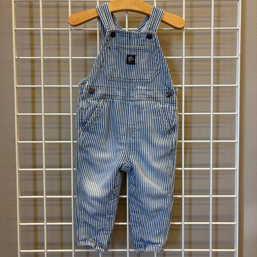 Osh Kosh Railroad Stripe Soft Overalls - 18m