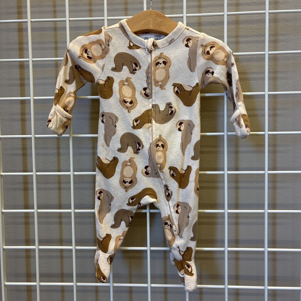 Old Navy Sloth Zip Sleeper - 0/3m
