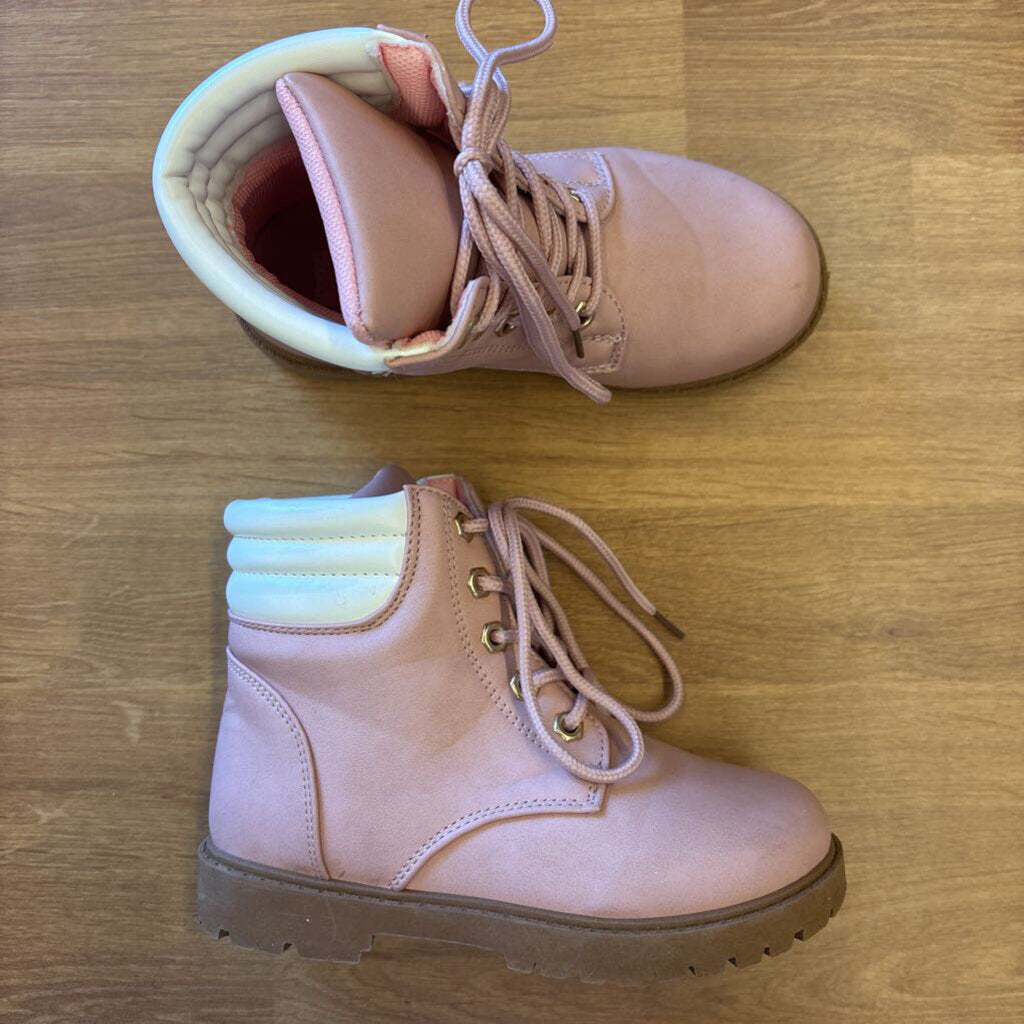 Rugged Bear Pink Lace Up Boots - 11