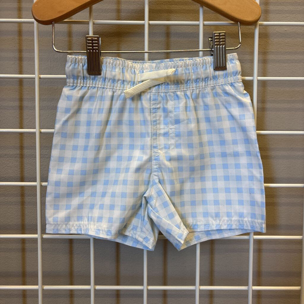 Cat & Jack Gingham Swim Shorts - 18m