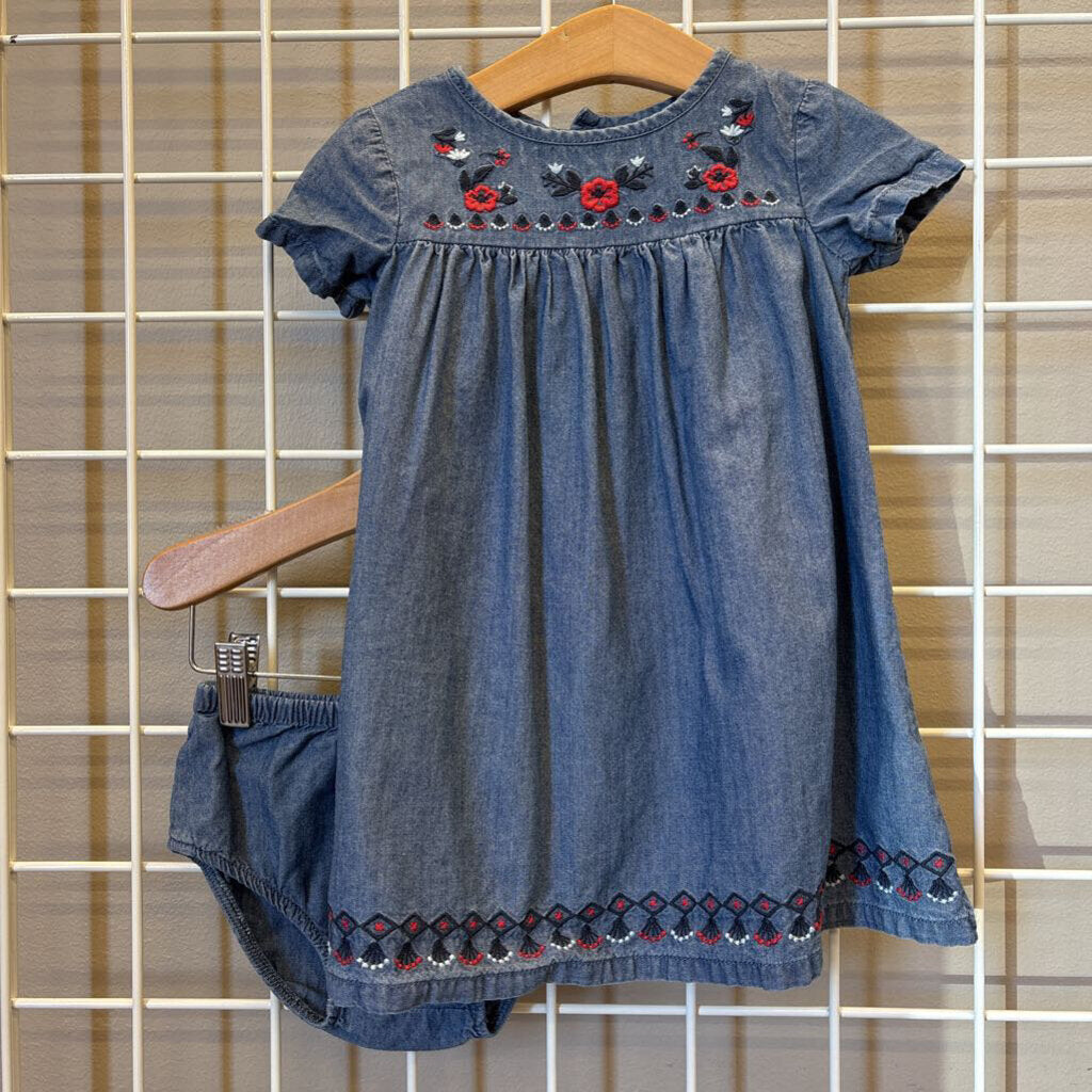 Carter's Denim SS Dress - 18m
