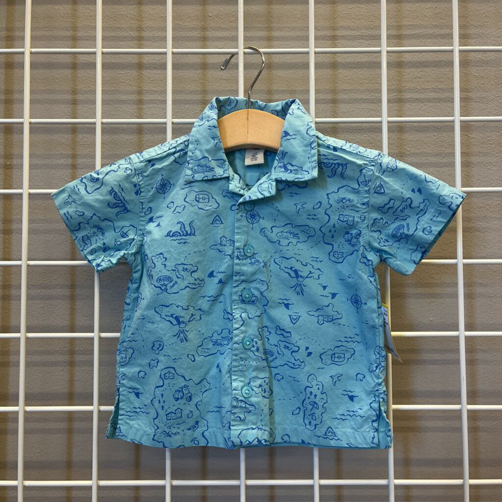 Tucker + Tate Treasure SS Button Up - 12m