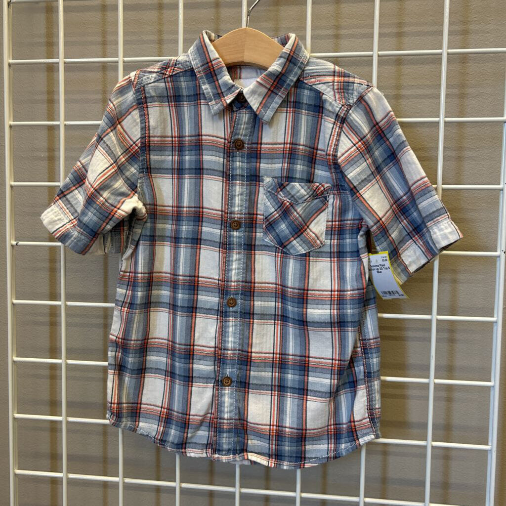 Sonoma Plaid Button Up SS Top 6