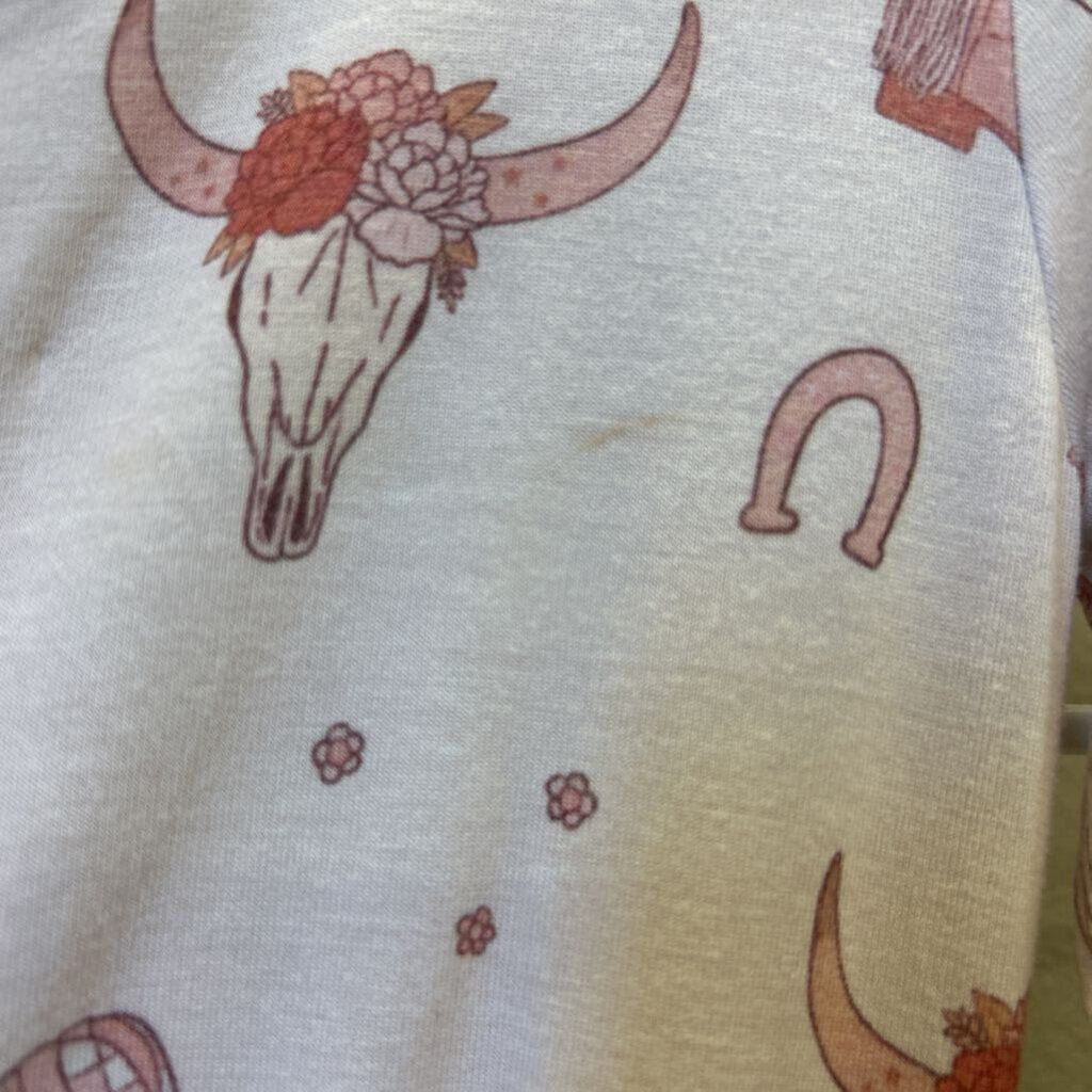 Sweet Baby Co. Bamboo Cowgirl Sleeper 18/24m (mark on front)