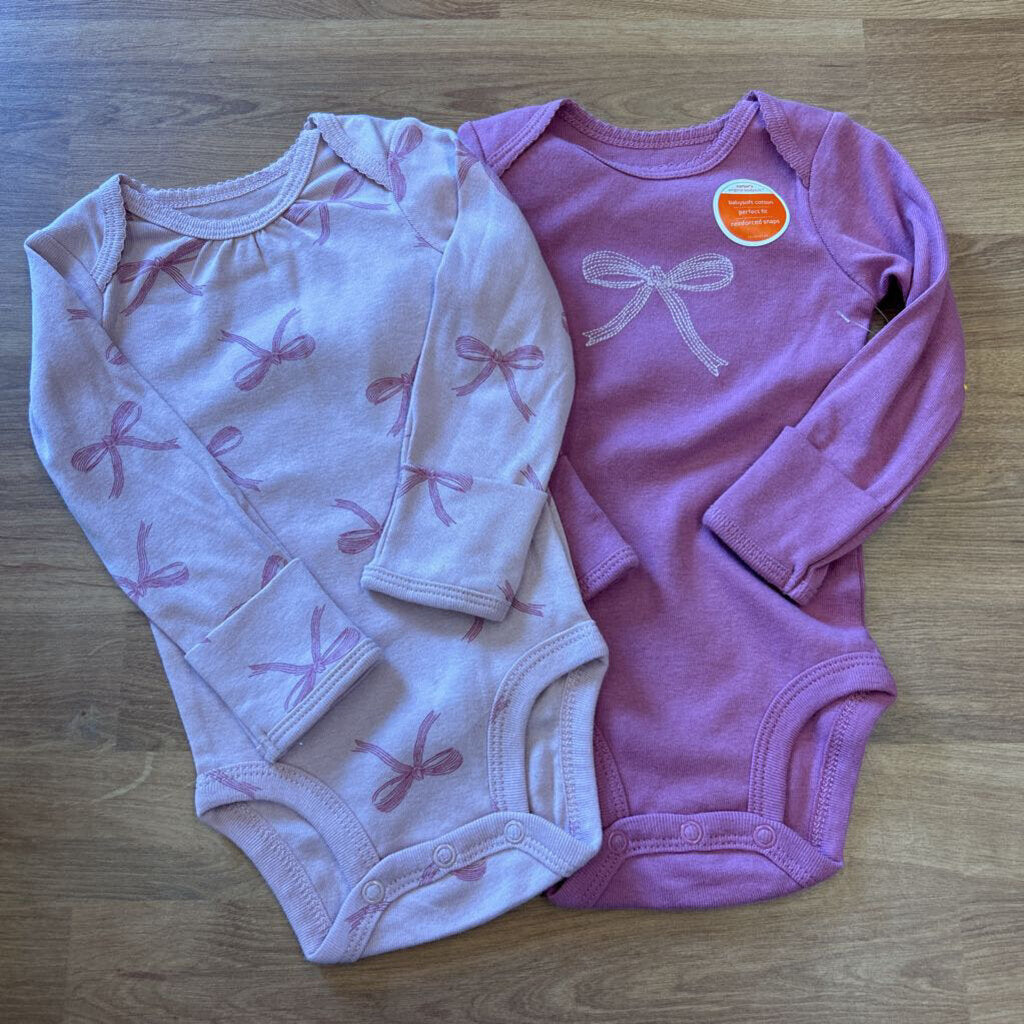 NWT Carter's Bow LS Onesie 2 PC 3m