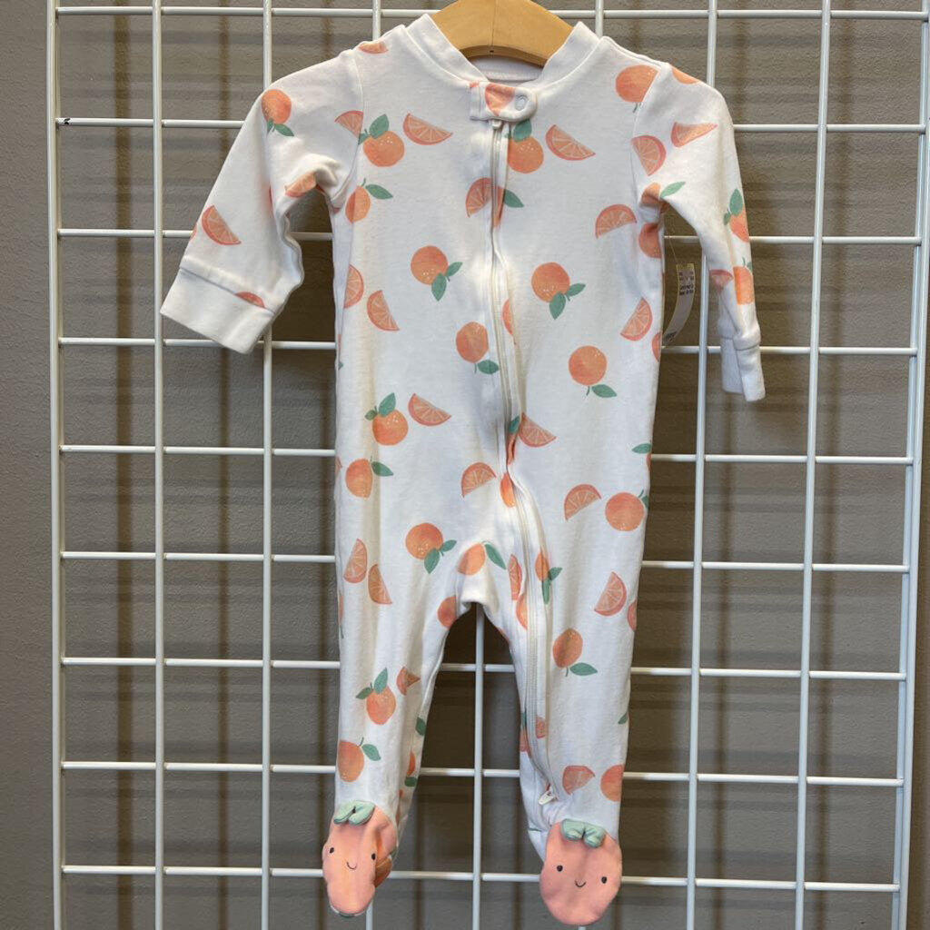 Carter's Peach Zip Sleeper - 9m