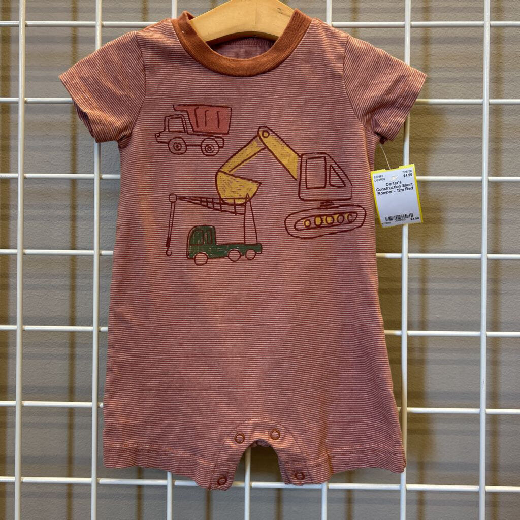 Carter's Construction Short Romper - 12m