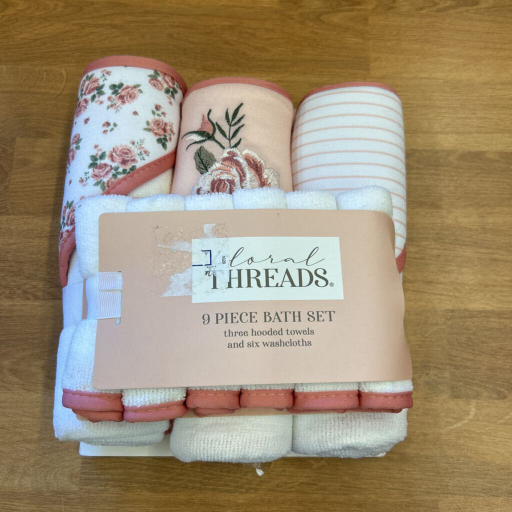 NEW Floral Threads 9pc Bath Set