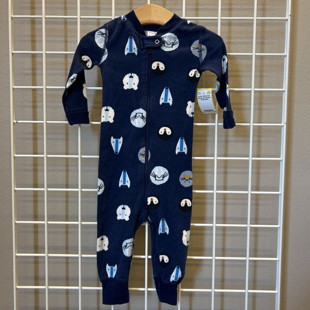 Hanna Andersson Animals Zip Sleeper - 12/18m