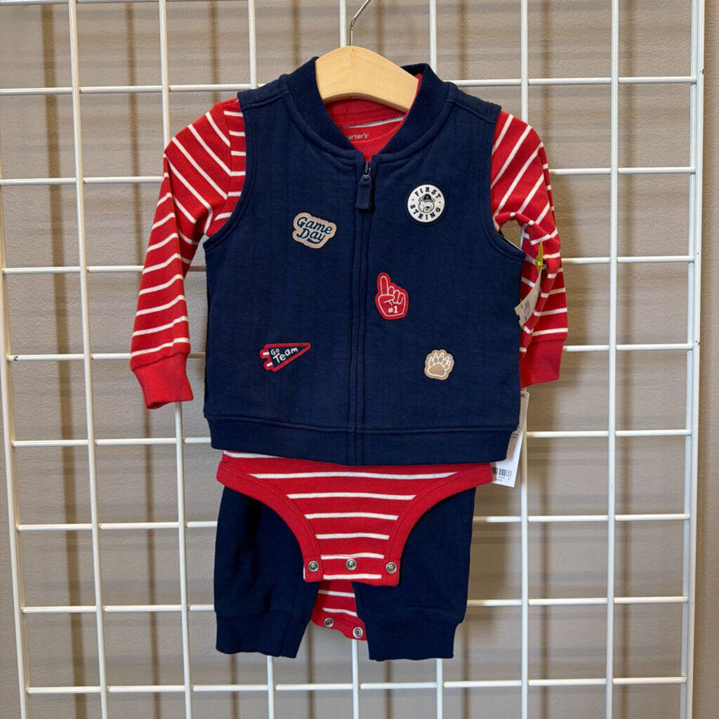 NWT Carter's Game Day Three Pc Set - 9m
