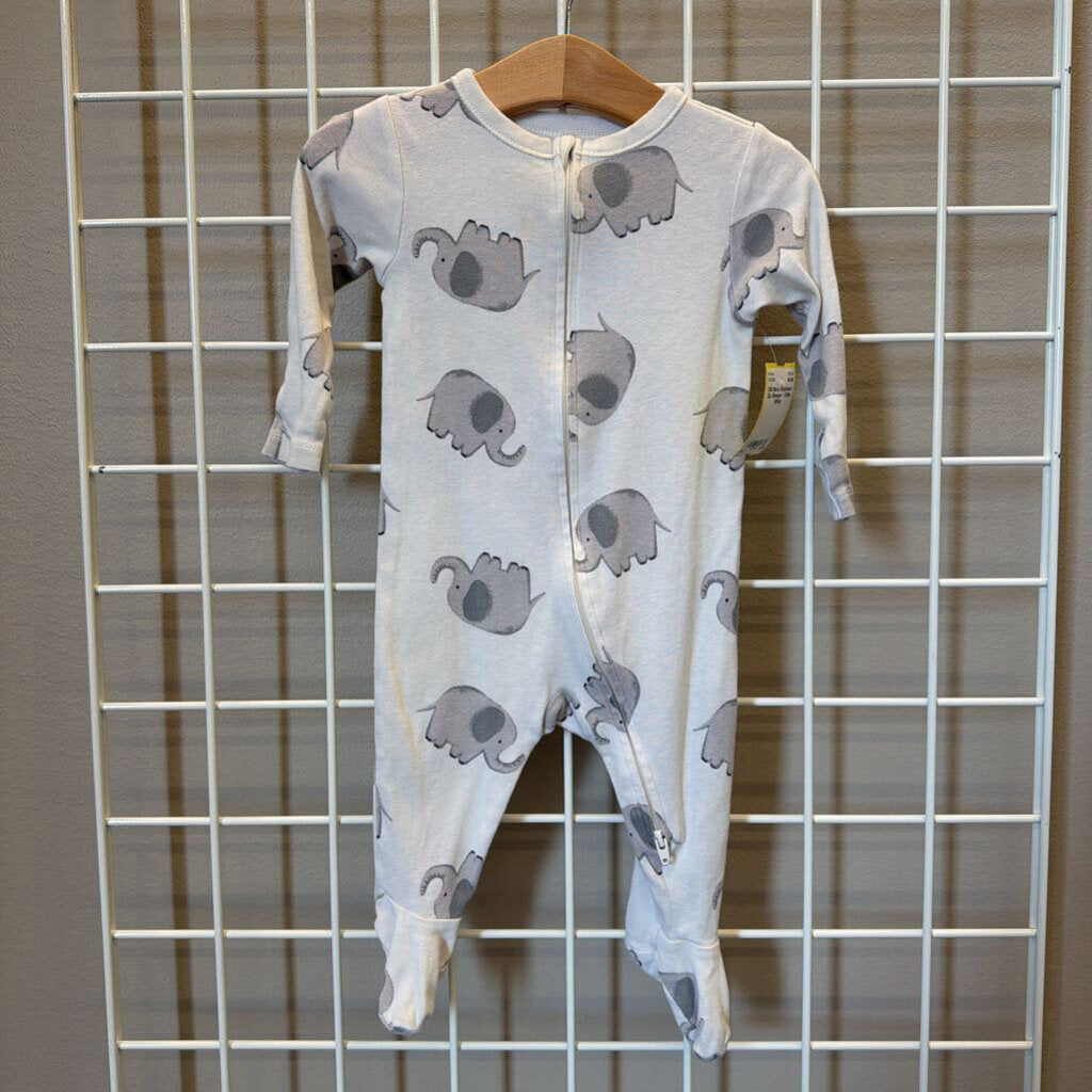 Old Navy Elephant Zip Sleeper - 6/9m