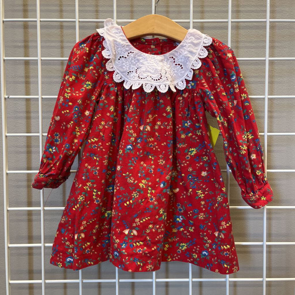 Vintage Hanna Andersson Floral Collar LS Top - 3T