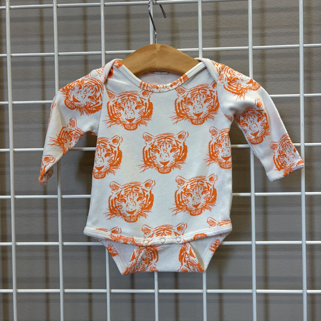 Kate Quinn Tiger LS Onesie - 3/6m