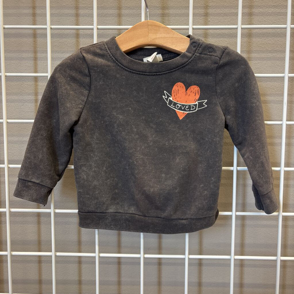 Cat & Jack Loved LS Top - 6/9m