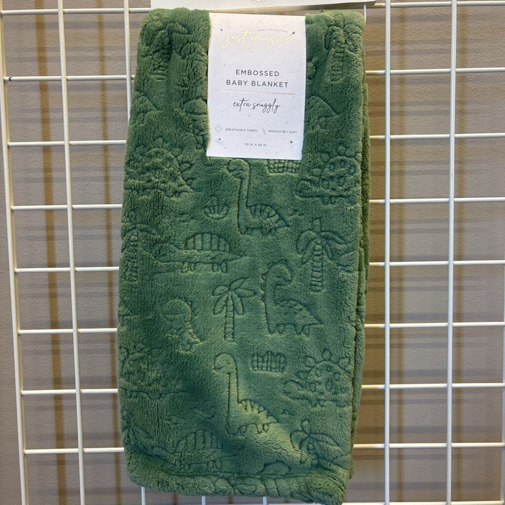 NEW Just Imagine Embossed Baby Blanket - Green