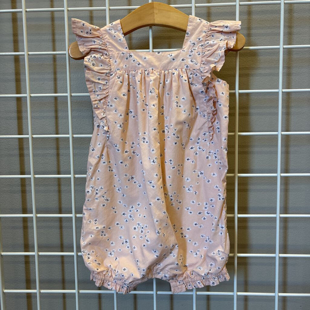 Nordstrom Floral Tank Ruffle Bubble Romper - 12m