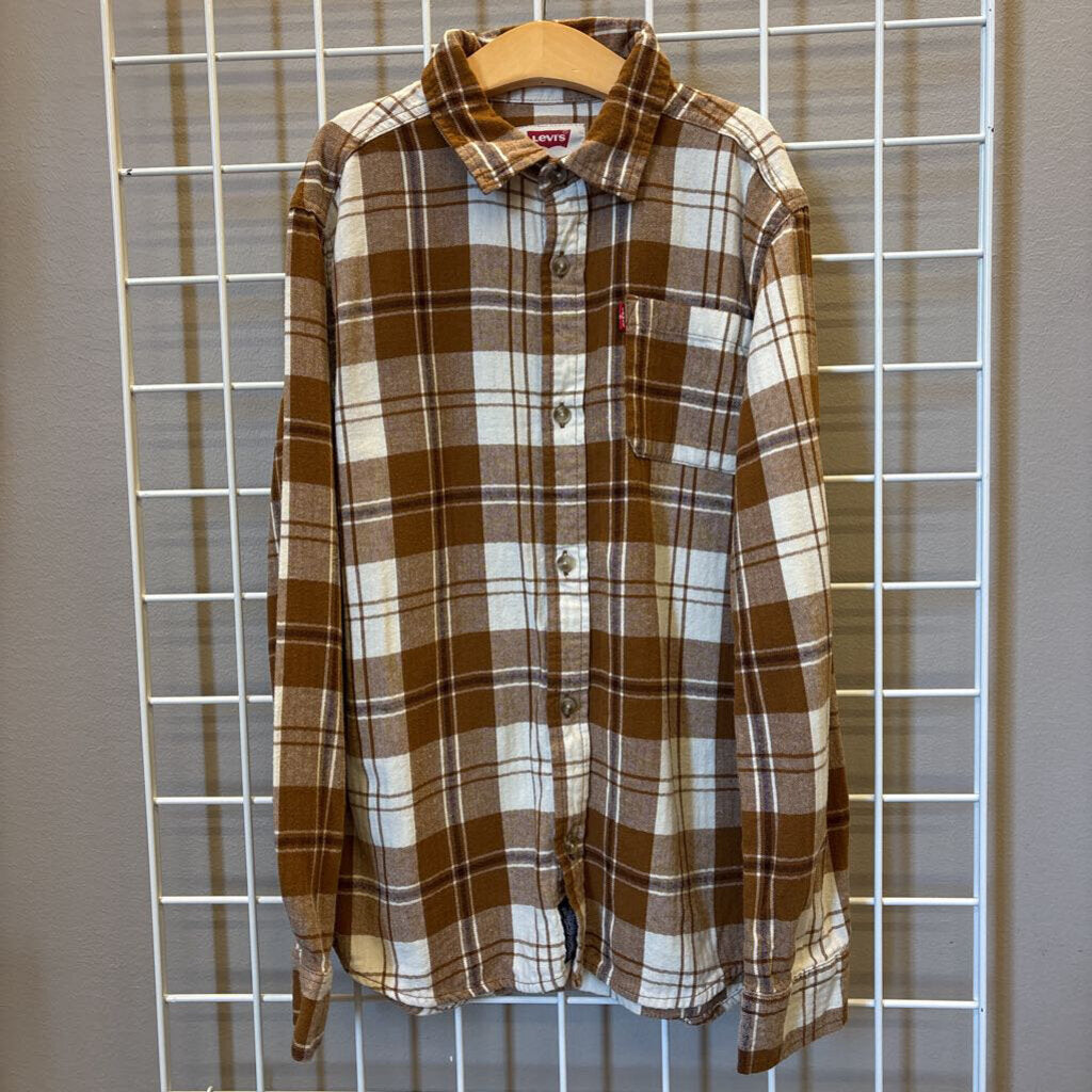 Levi's Plaid LS Button Up - 12/13