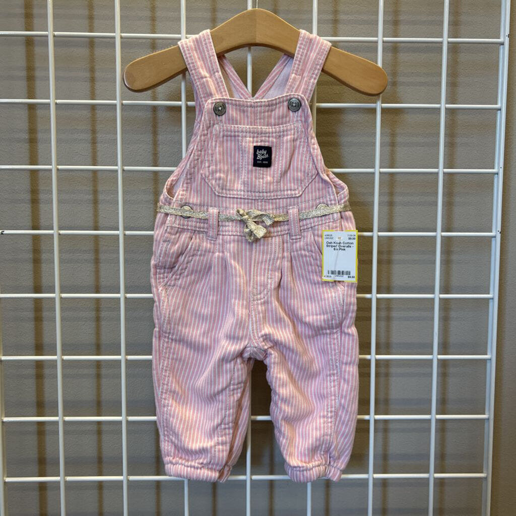 Osh Kosh Cotton Striped Overalls - 6m