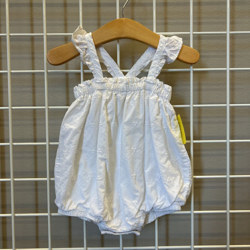 Osh Kosh Eyelet Lace Bubble Romper - 12m