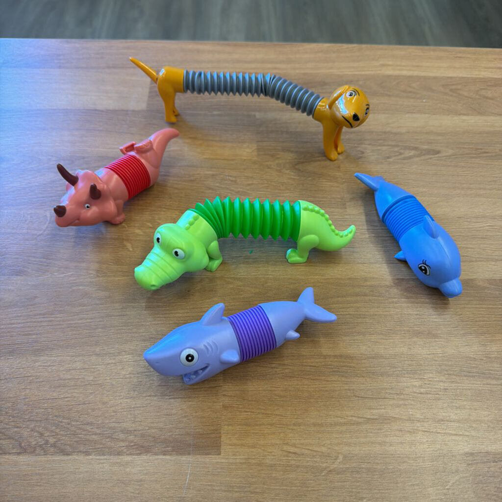 Set of 5 Pull Animals