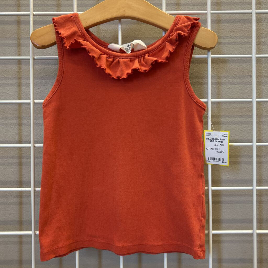 H&M Ruffle Tank (small oil marks on front) - 5T/6