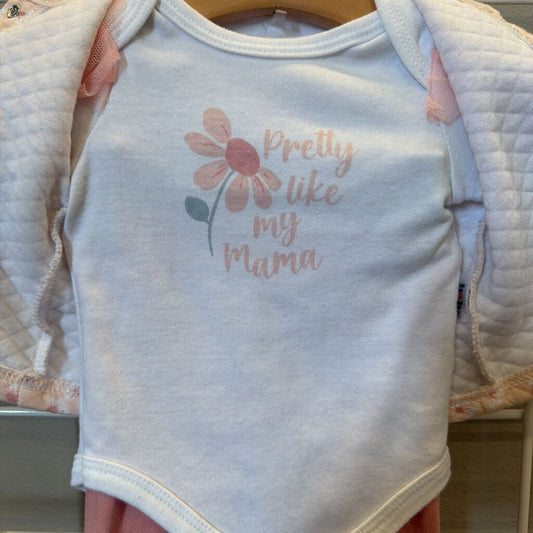 Baby Gear Like Mama Three Pc Set - 0/3m
