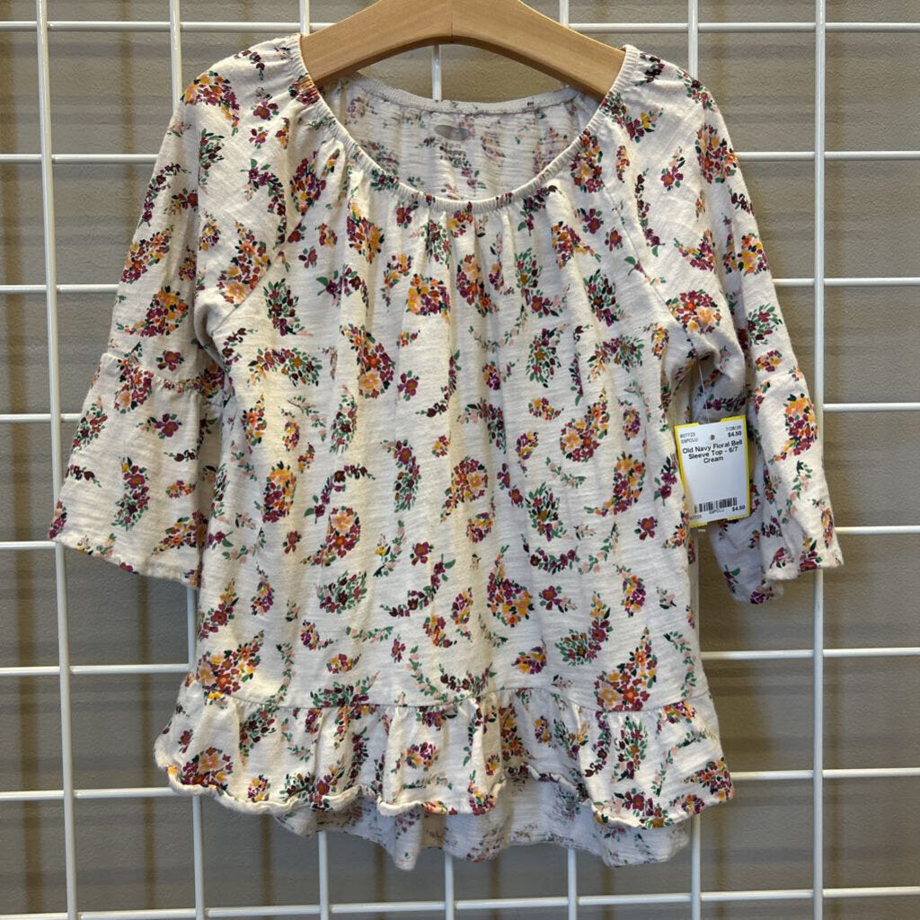 Old Navy Floral Bell Sleeve Top - 6/7