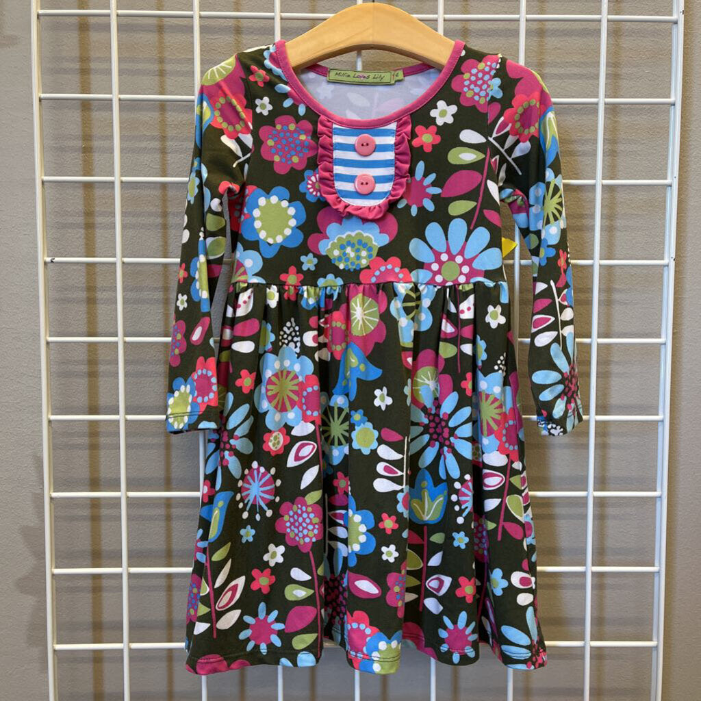 Millie Loves Lily Floral LS Dress - 4