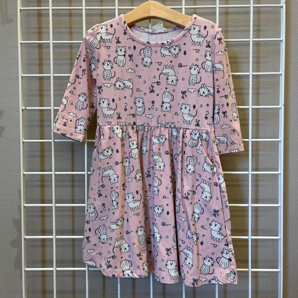 Emma & Elsa Cat Quarter Sleeve Dress - 4