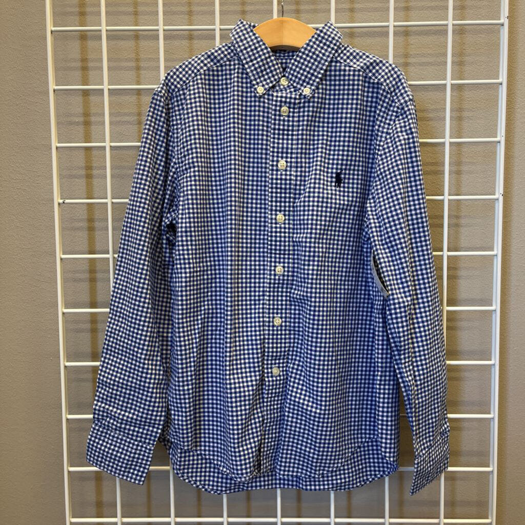 Ralph Lauren Gingham LS Button Up - 10/12