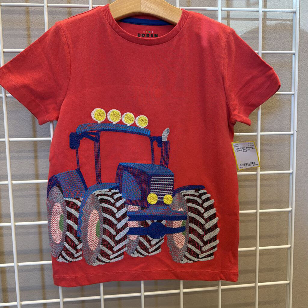 NWT Mini Boden Tractor SS Tee - 6/7