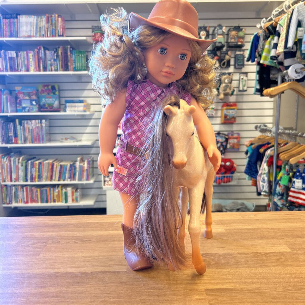 Our Generation Doll & Horse Set