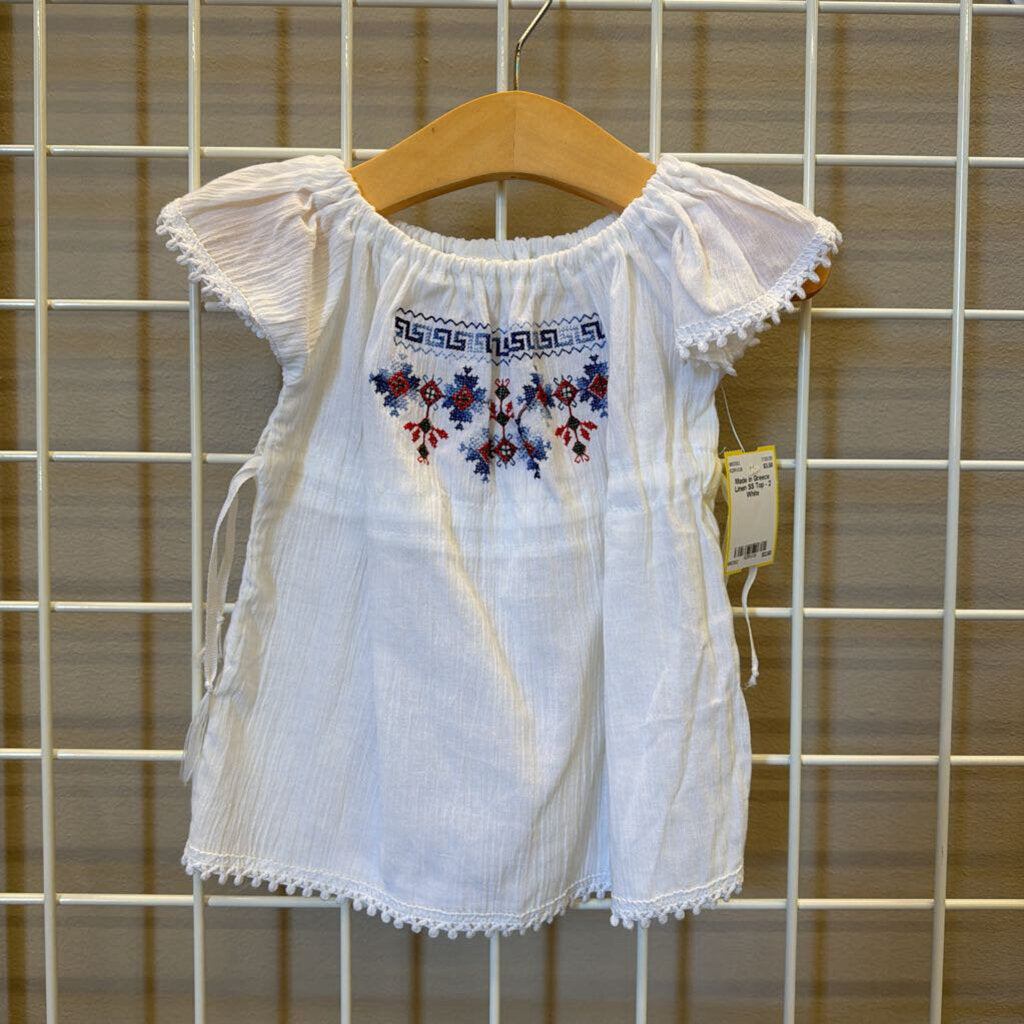 Made in Greece Linen SS Top - 2