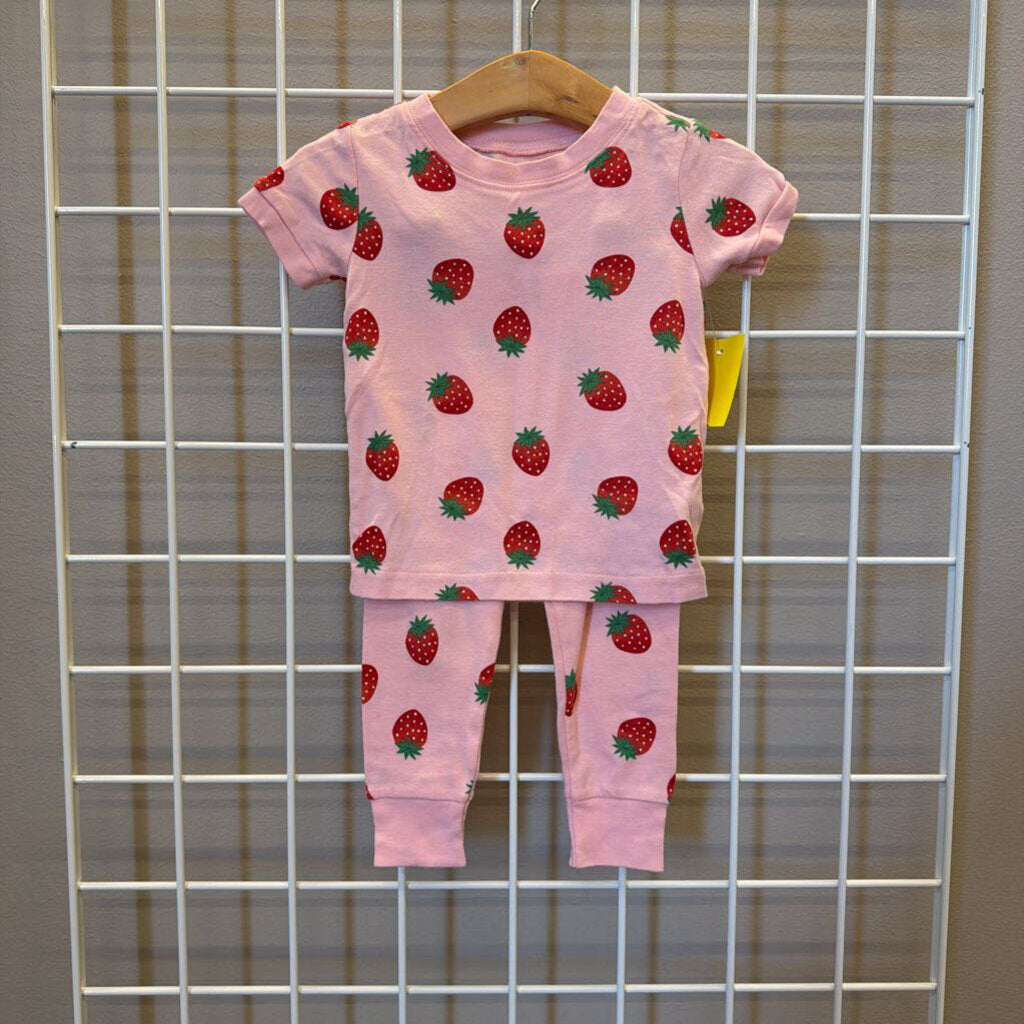 Old Navy Strawberry Pjs - 12/18m