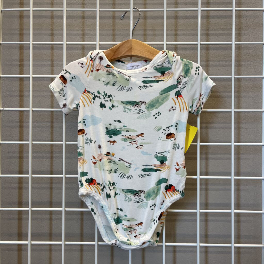 Angel Dear Bamboo Farm SS Onesie - 18/24m
