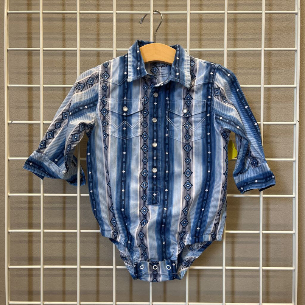 Wrangler Western LS Snap Onesie - 24m