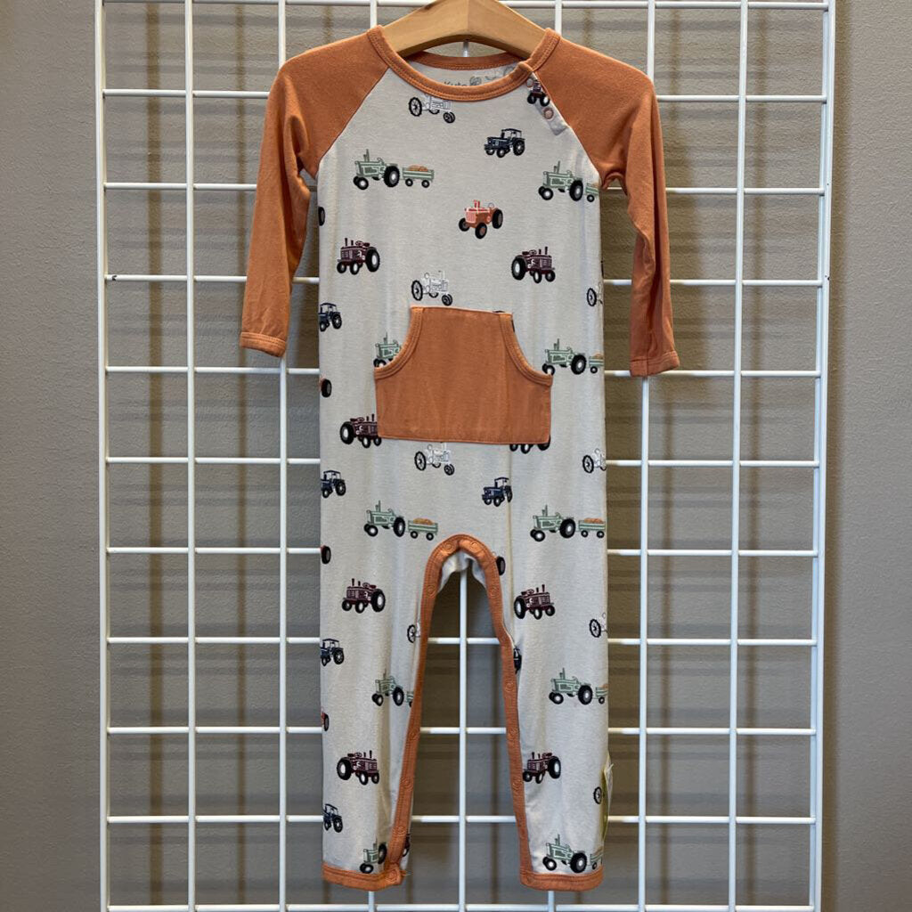 Kyte Baby Bamboo Tractor LS Romper - 2T