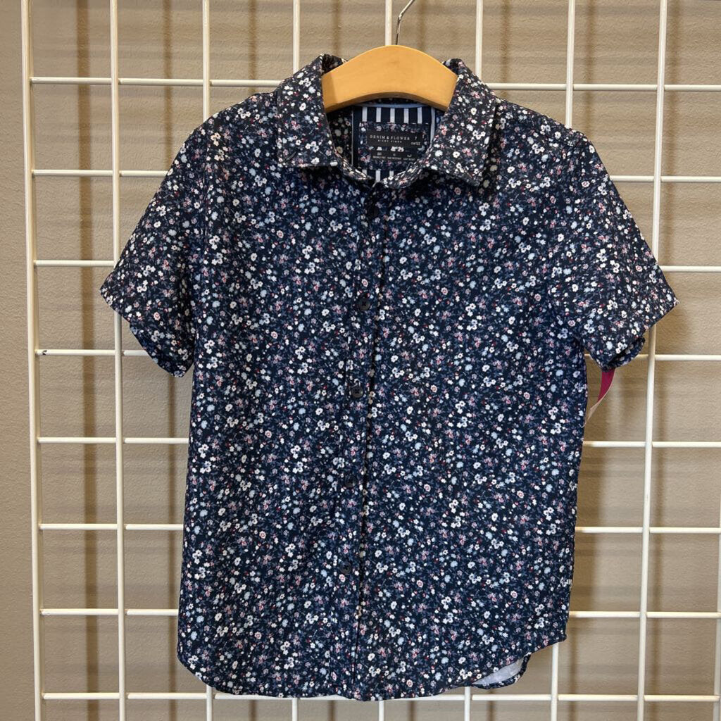 Denim & Flower Floral SS Button Up - 7