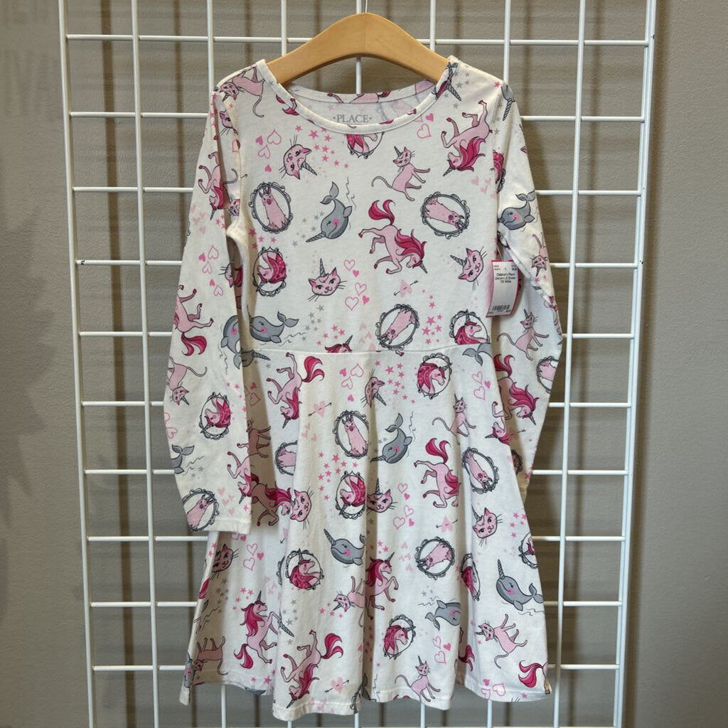 Children's Place Unicorn LS Dress - 7/8