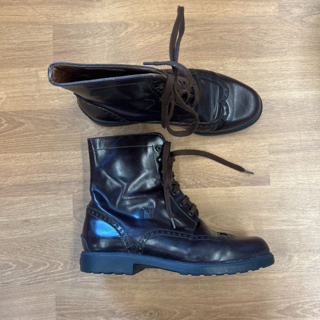Flexa Brown Lace Up Boots - 3.5