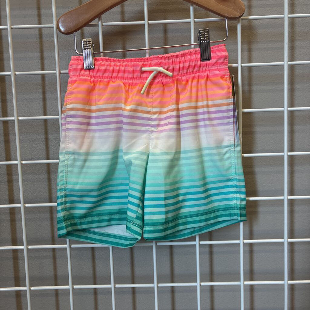 NWT Cat & Jack Stripe Swim Shorts - 4/5