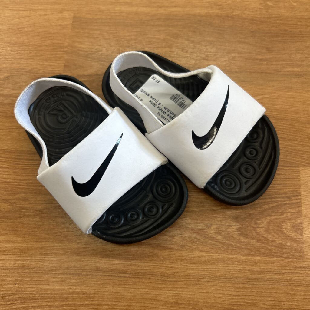 Nike White Slide Sandals - 6 (runs small)