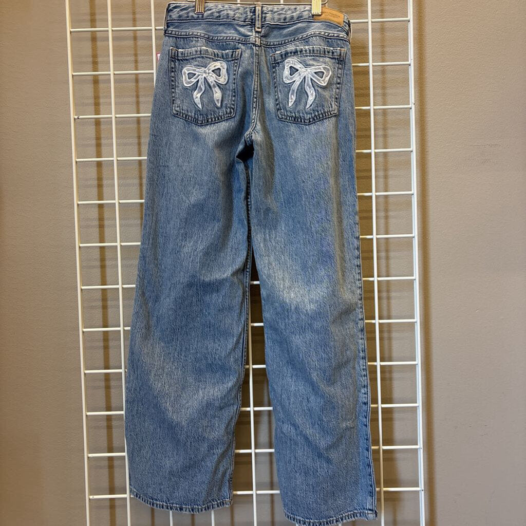 Abercrombie Kids Bow Low Rise Baggy Jeans - 13/14