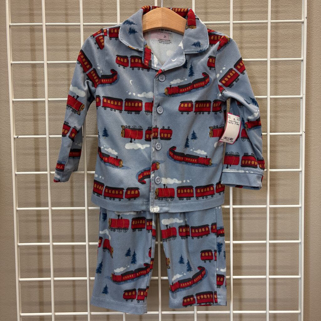 Carter's Fleece Train Pjs - 2T