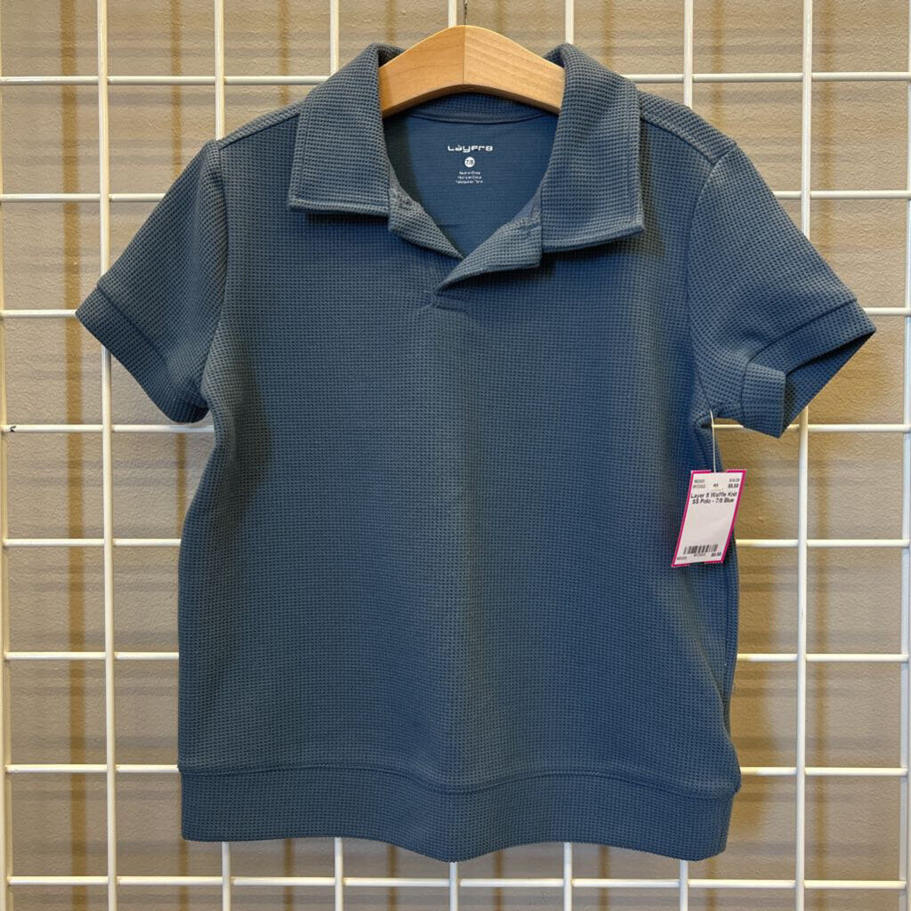 Layer 8 Waffle Knit SS Polo - 7/8