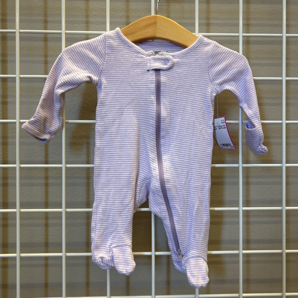 Carter's Stripe Zip Sleeper - NB