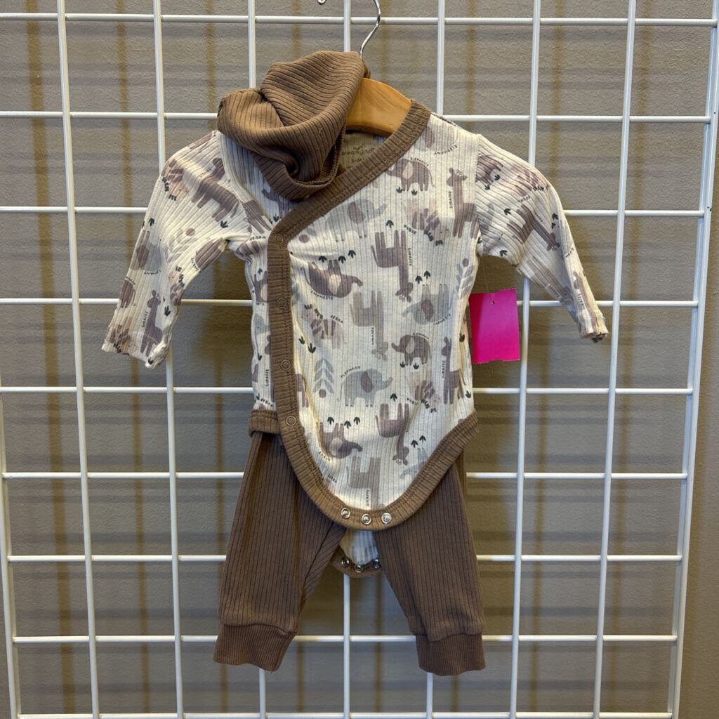 Dream Gro Three Pc Elephant Set - 0/3m