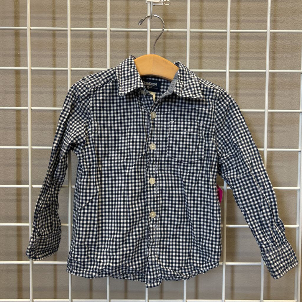 Osh Kosh Gingham LS Button Up - 3T